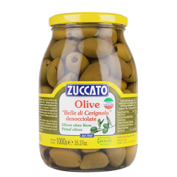 Basile ZUCCATO PITTED BELLA DI CERIGNOLA OLIVES 1KG